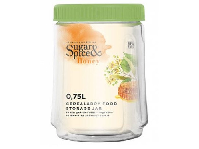 Банка для сыпучих продуктов Sugar&Spice Honey 0,75л фисташка